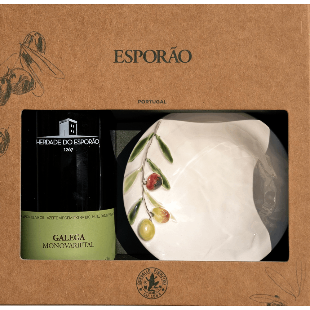 Kit Epsecial Azeite Esporão Galega Extra Virgem 500ml + Bordallo Pinheiro